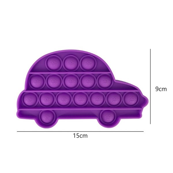 Car Shape Push POP Bubble Sensory Autism Needs Stress Reliever Toy Anti stress Funny POPs It 5 - Simple Dimple Fidget