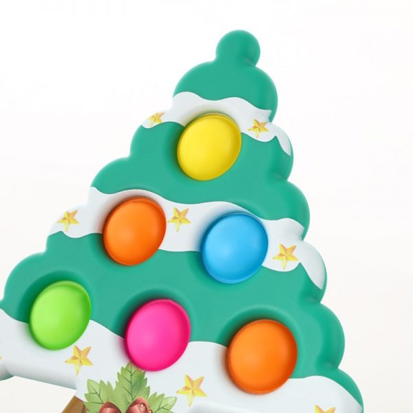 Christmas Tree Pop It Antistress Fidget Toys Push Bubble Sensory Squeeze Relief Stress Simpl Dimple Toys 1 - Simple Dimple Fidget
