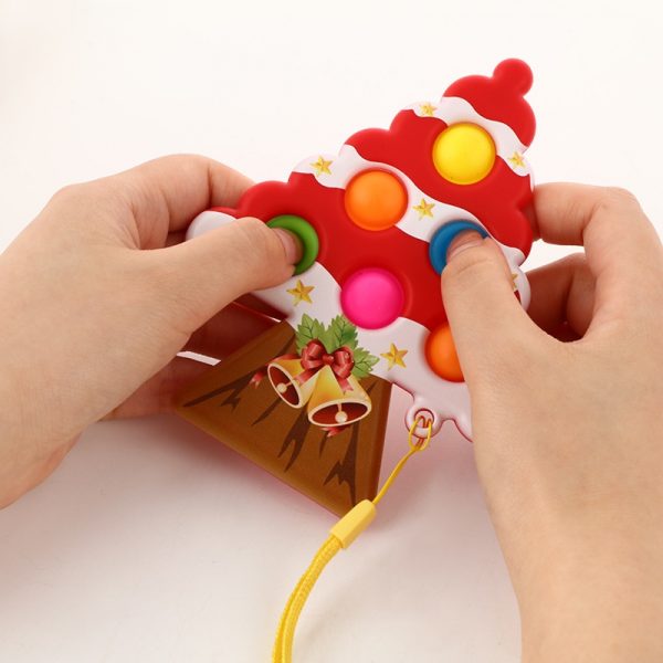 Christmas Tree Pop It Antistress Fidget Toys Push Bubble Sensory Squeeze Relief Stress Simpl Dimple Toys 2 - Simple Dimple Fidget