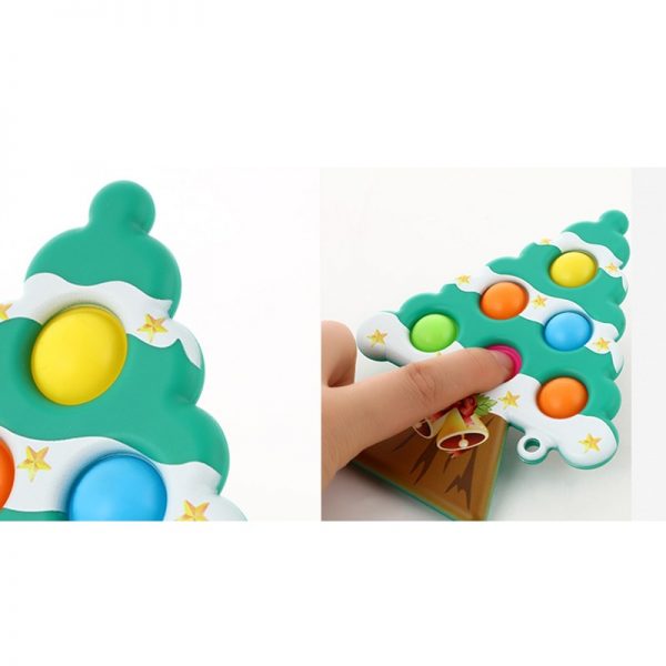 Christmas Tree Pop It Antistress Fidget Toys Push Bubble Sensory Squeeze Relief Stress Simpl Dimple Toys 4 - Simple Dimple Fidget