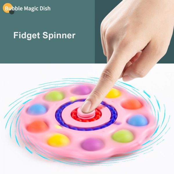 Colorful Popit Fidget Toy Spinner Stress Relief 10 Sides Spinner It Pop Stress Relief Fidget Toys 2 - Simple Dimple Fidget