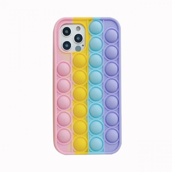 Fashion Rainbow Shockproof Silicone Phone Case For Iphone 11 12 Pro Max 6s 7 8 - Simple Dimple Fidget