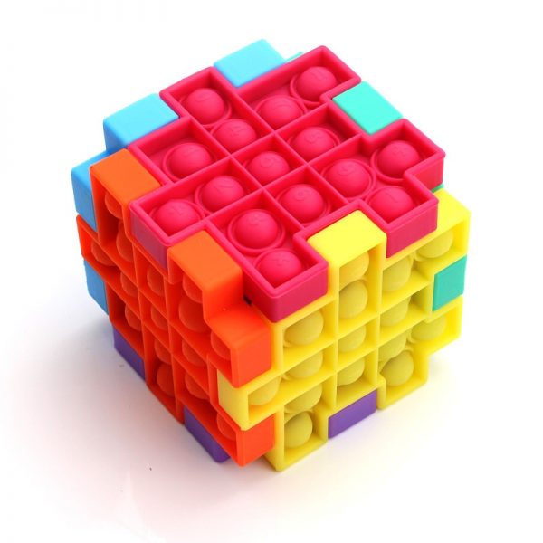 Fidget Relieve Stress Toys Pops it Cube Model Bubble Antistress Toy Adult Children Sensory Silicone Puzzle - Simple Dimple Fidget