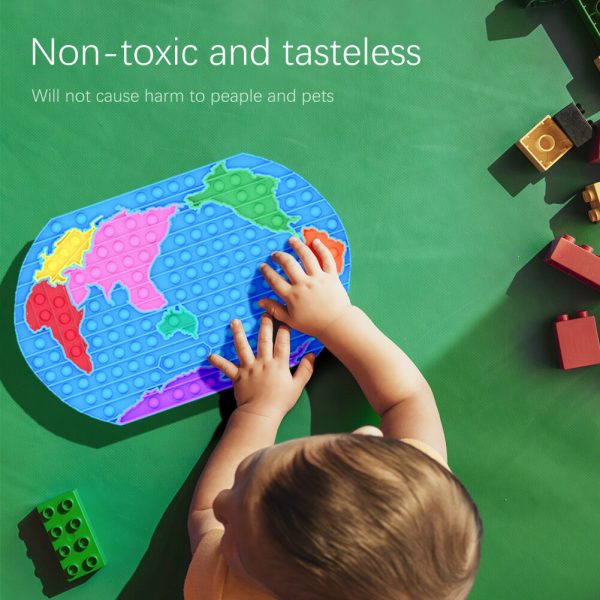 Hot Push Bubble Fidget Toys World USA Map Adult Stress Relief Toy Antistress Soft Squishy Anti 3 - Simple Dimple Fidget
