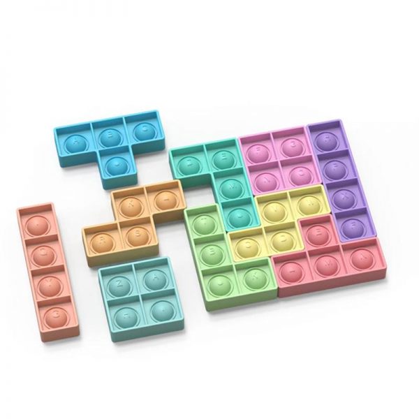 Jigsaw Bubble Push Bubble Fidget Toys Adult Stress Relief Toy Antistress Soft Squishy Gift Anti Stress 4 - Simple Dimple Fidget