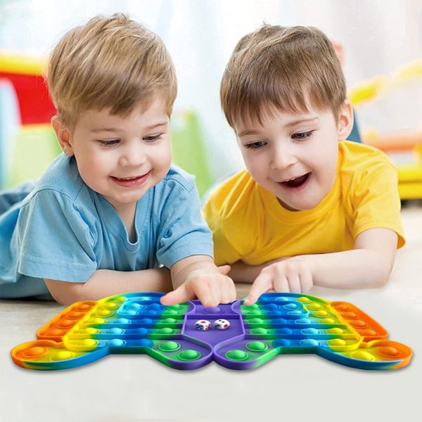 Large size Pop It Game Fidget Toy Rainbow Chess Push Bubble Popper Fidget Sensory Toys for 3 - Simple Dimple Fidget