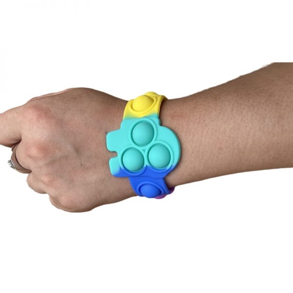 Pop Fidget It Toys Among 6 US Silicone Bracelet Squeeze Toy Soft Dimple Bubble Bracelet Stress 1 - Simple Dimple Fidget