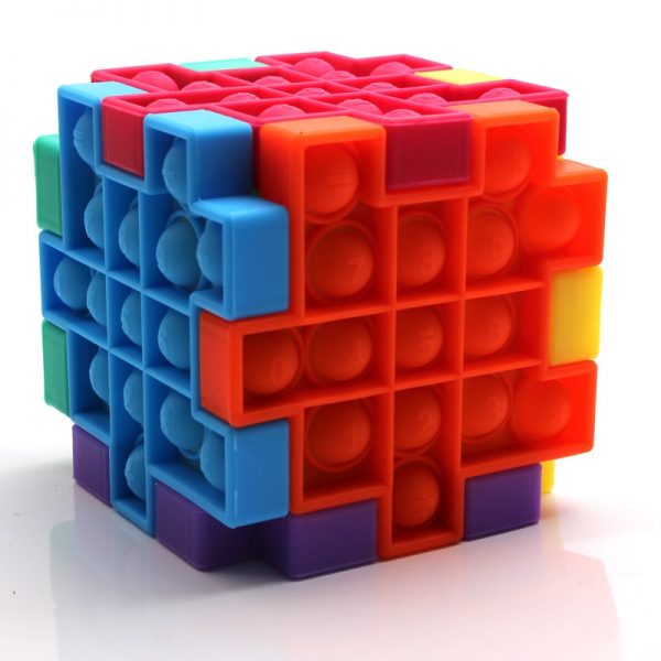 Pops it Cube Fidget Relieve Stress Toys Model Bubble Anti stress Adult Children Sensory Silicone Puzzle - Simple Dimple Fidget