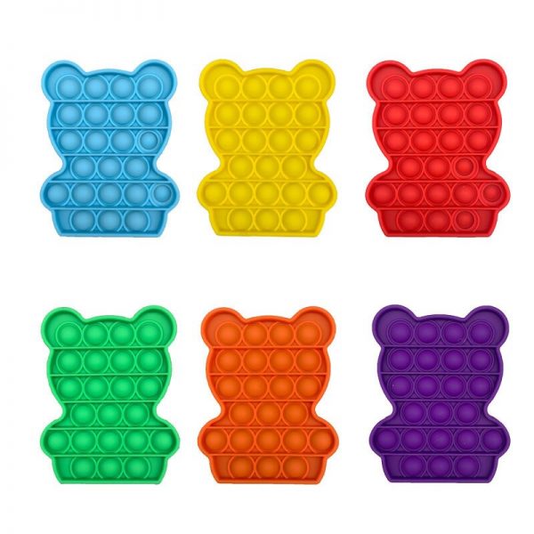 Simple Push Pop It Figet Toys Bear Cute Shape Anti Stress Bubble Sensory Stress Relief Autism 5 - Simple Dimple Fidget
