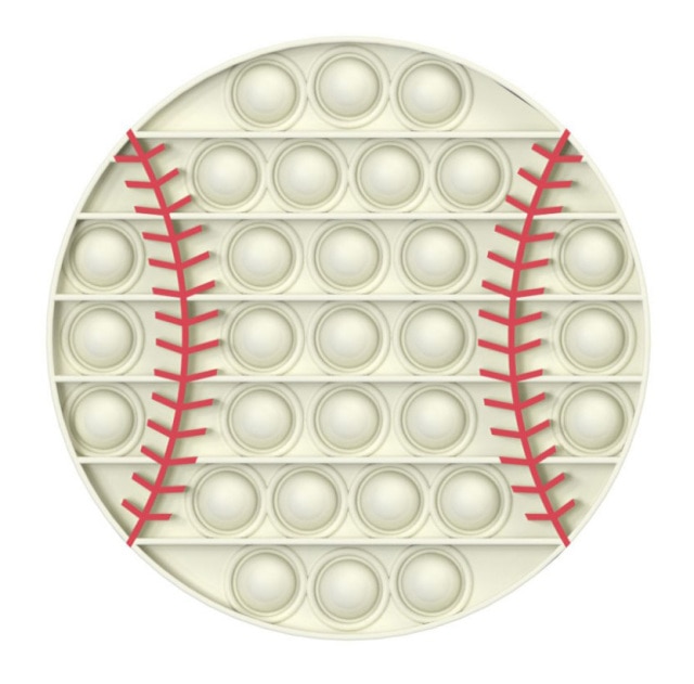 Baseball Pop It Fidget Simple Dimple Anti Stress Toy