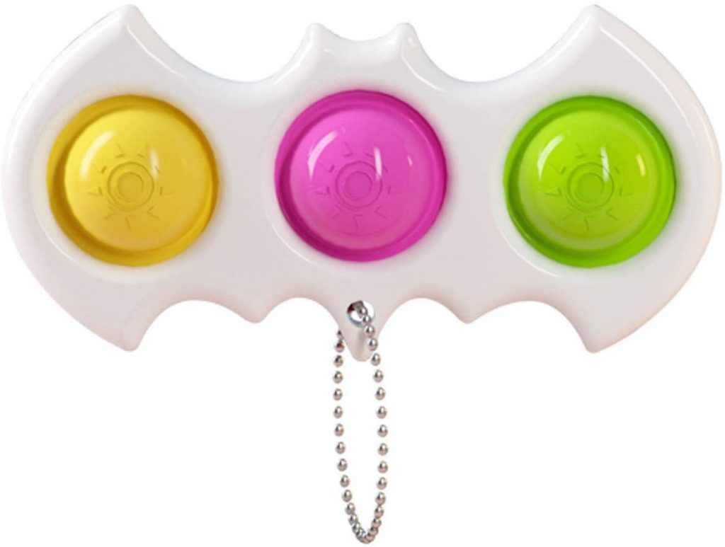 Bat Simple Dimple Fidget Toy Popping Fidget Keychain Stress Relief Toys