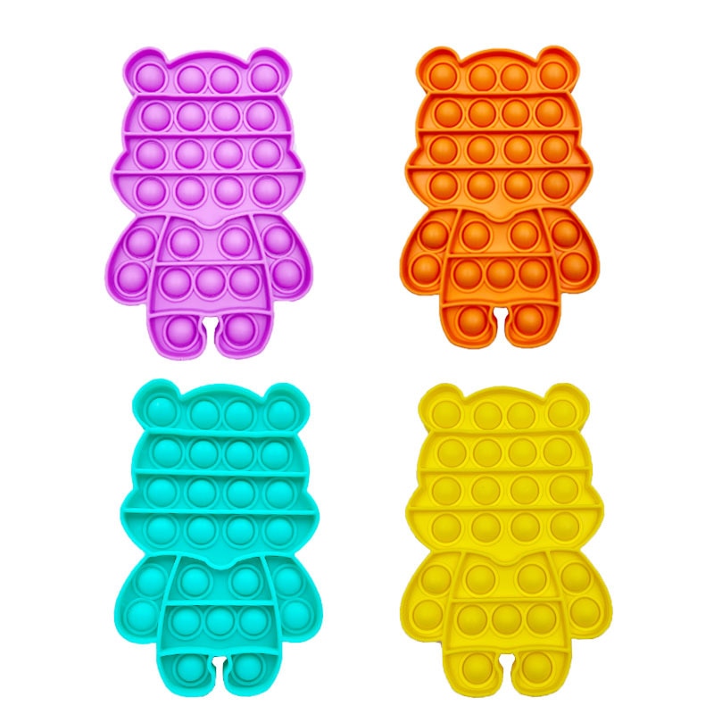 Cute Bear Shape Popping Fidget Stress Relief Toys