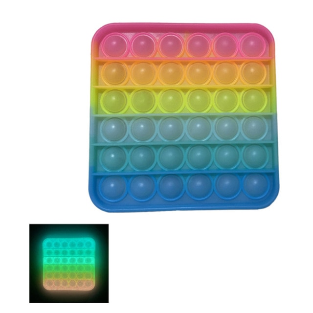 glow square shapes pop it fidgets anti stress toy - Simple Dimple Fidget