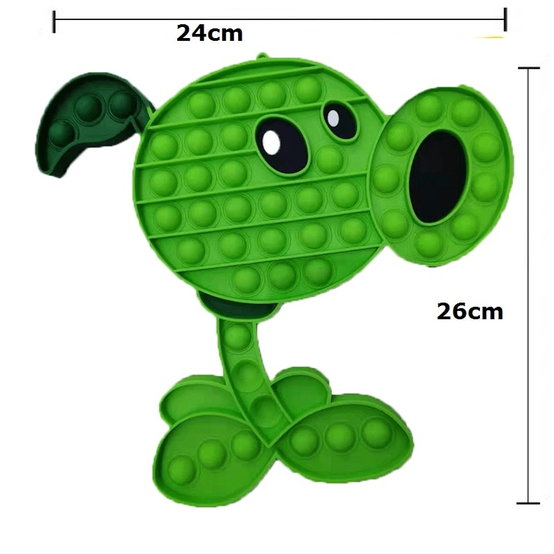 Pop It Jumbo Plant vs Zombie - Green Bean Pop It Fidget Simple Dimple Toy