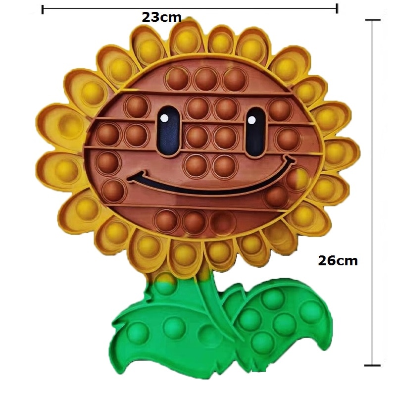 Pop It Jumbo Plant vs Zombie - Sunflower Pop It Fidget Simple Dimple Toy
