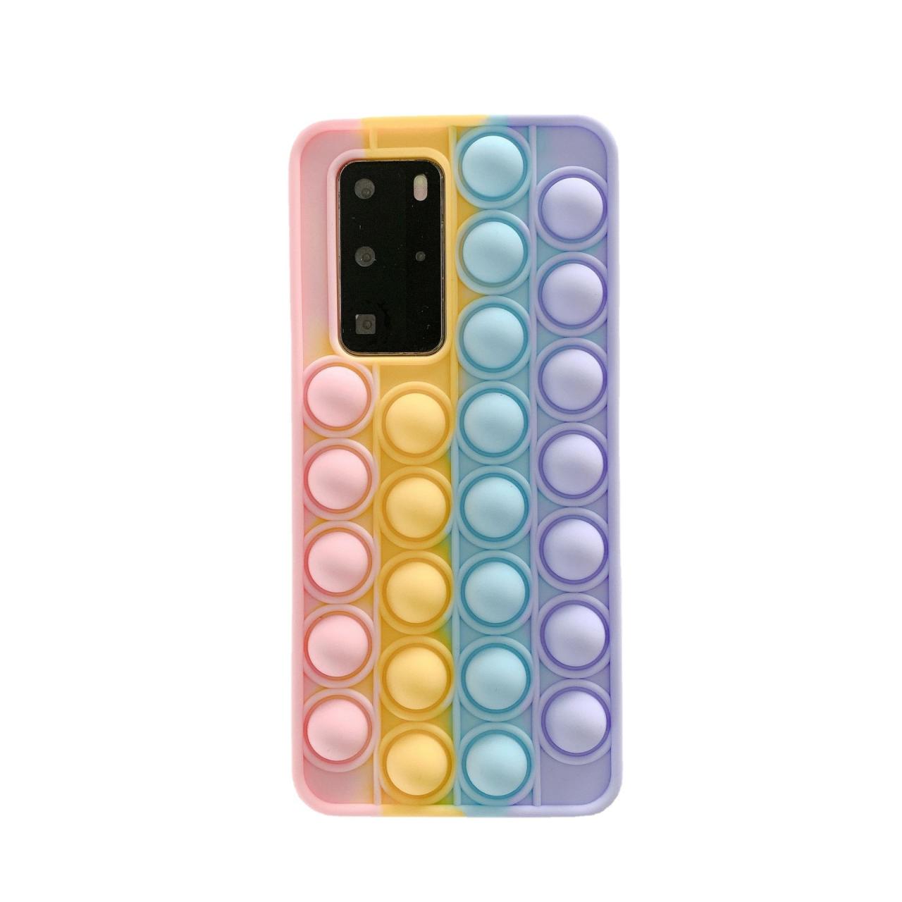 Popping Fidget Anti Stress Multi Color Silicone Phone Case For Huawei