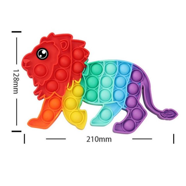 Rainbow Lion Simple Dimple Fidget Toy Pop It | Simple Dimple Fidget