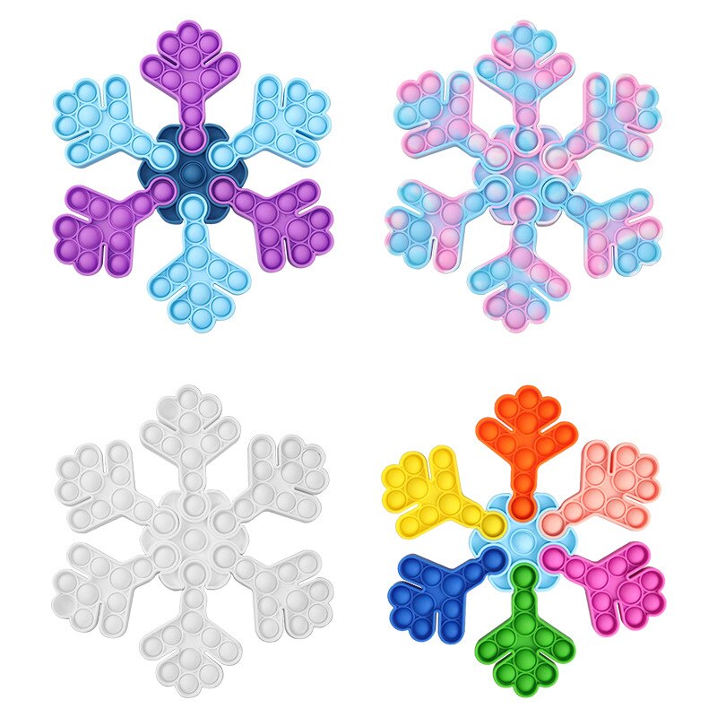 Snow Flake Fidget Toy Pop It Simple Dimple for Stress Relief
