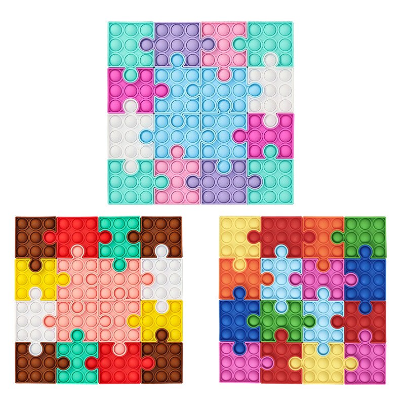 Square Puzzle Simple Dimple Fidget Toy Pop It