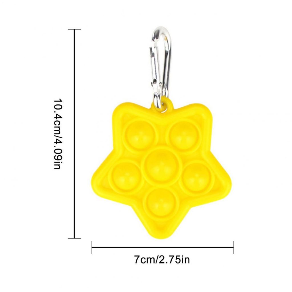 Star Keychain Simple Dimple Fidget Toy Pop It