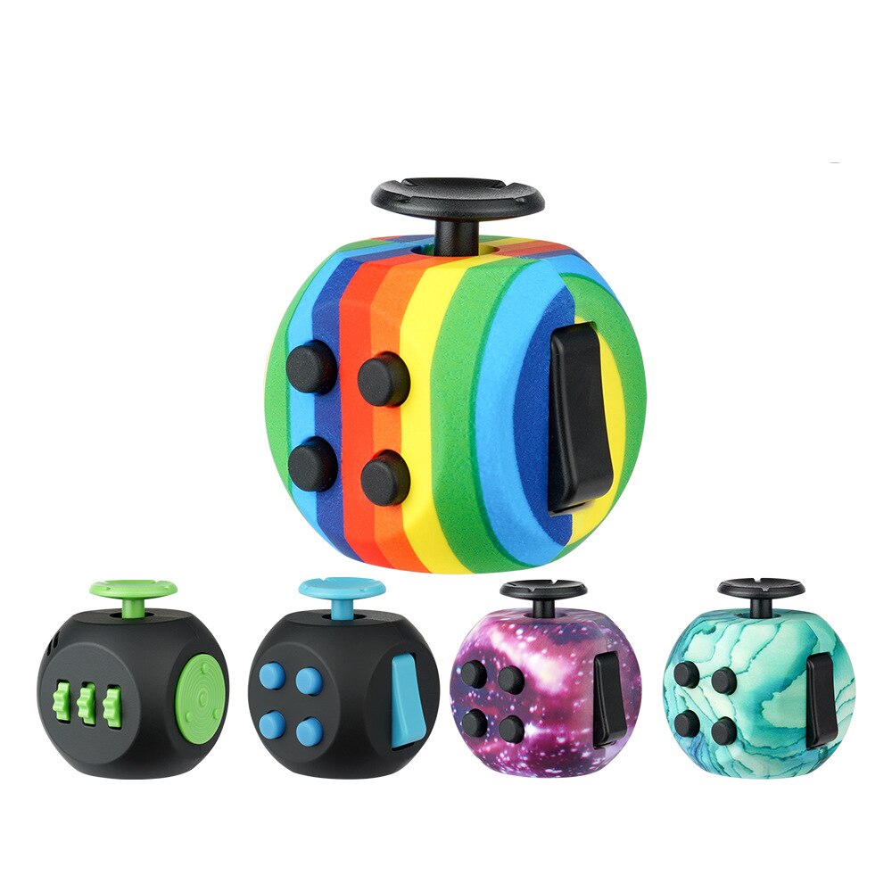 2021 Trending Office Stress Relief Hand For Autism ADHD Anxiety Relief Focus Kids 6 Sides Magic 5 - Simple Dimple Fidget