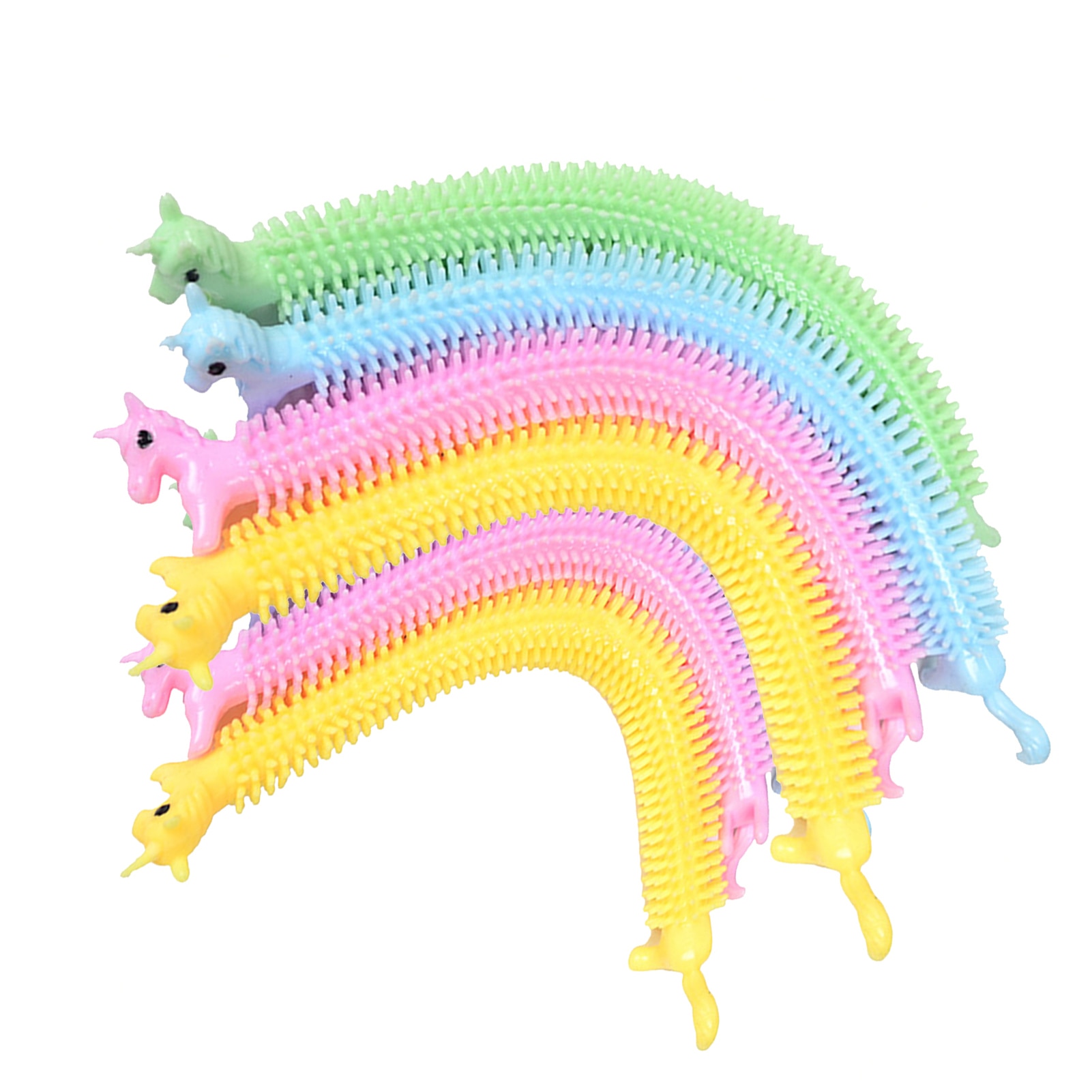 6 12PCS Fidget Sensory Toy Unicorn Elastic Rope Stretchy String Autism Needs Special Stress Reliever Toys - Simple Dimple Fidget