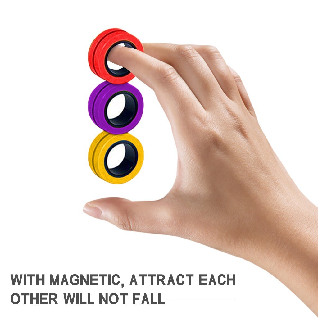 Anti stress Magnetic Rings Magnetic Bracelet Ring Unzip Toy Magic Ring Props Tools Decompression Toys Magnetic 2 - Simple Dimple Fidget