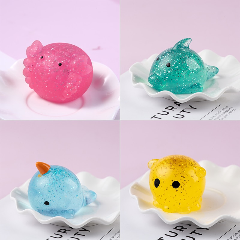 Big Spongy Squishy Mochi Fidget Toys Kawaii Animal Stress Ball Powder Cute Fun Soft Sensory Antistress 3 - Simple Dimple Fidget