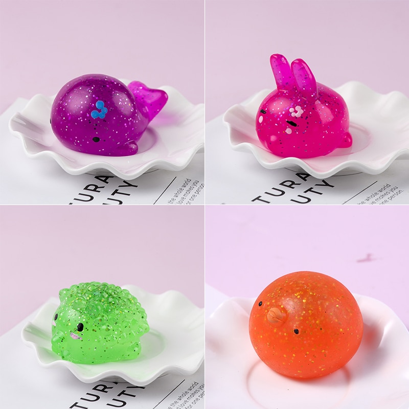 Big Spongy Squishy Mochi Fidget Toys Kawaii Animal Stress Ball Powder Cute Fun Soft Sensory Antistress 4 - Simple Dimple Fidget