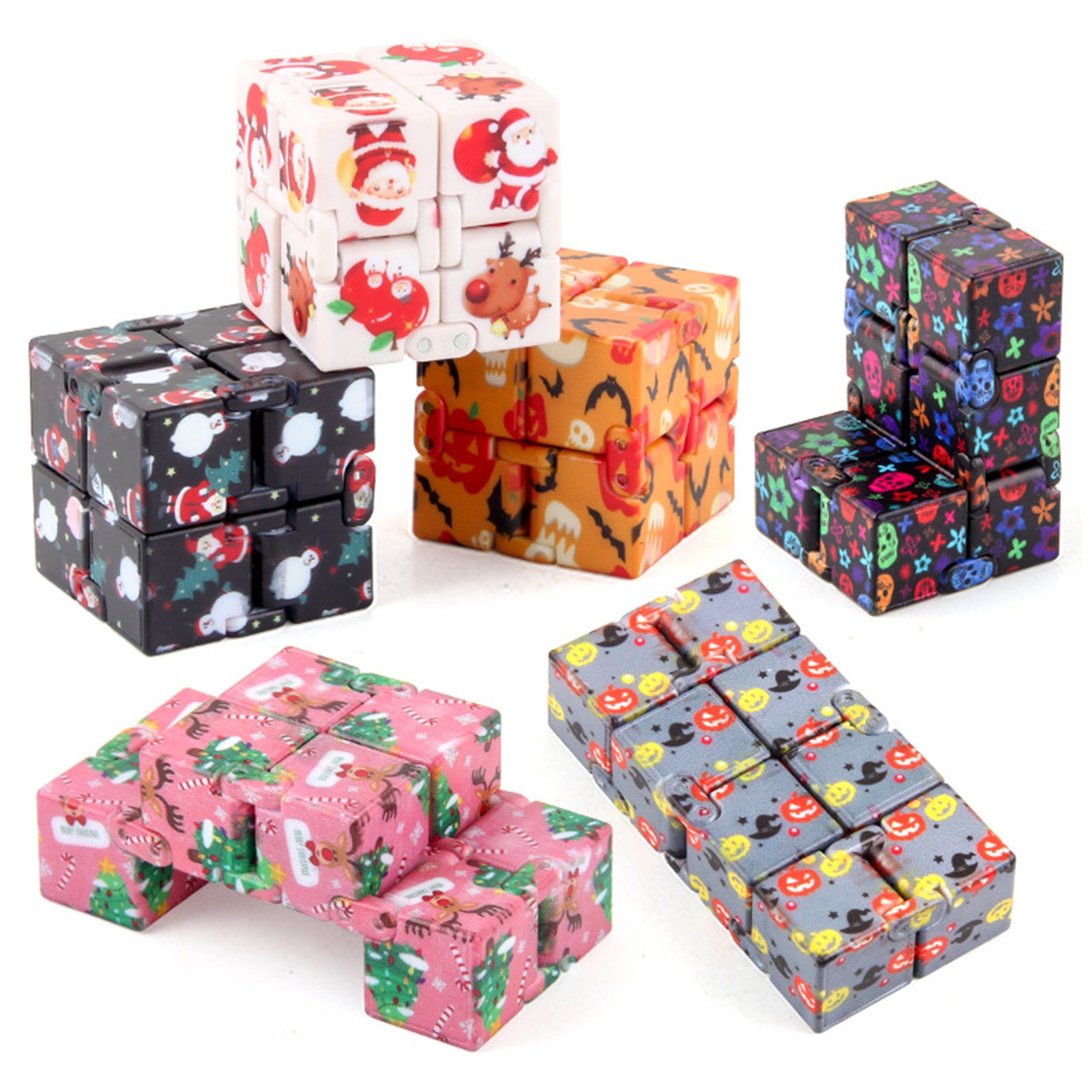 Creative Infinite Cube Anti stress Fidget Toys Infinity Cube Magic Cube Office Flip Cubic Puzzle Stop 4 - Simple Dimple Fidget