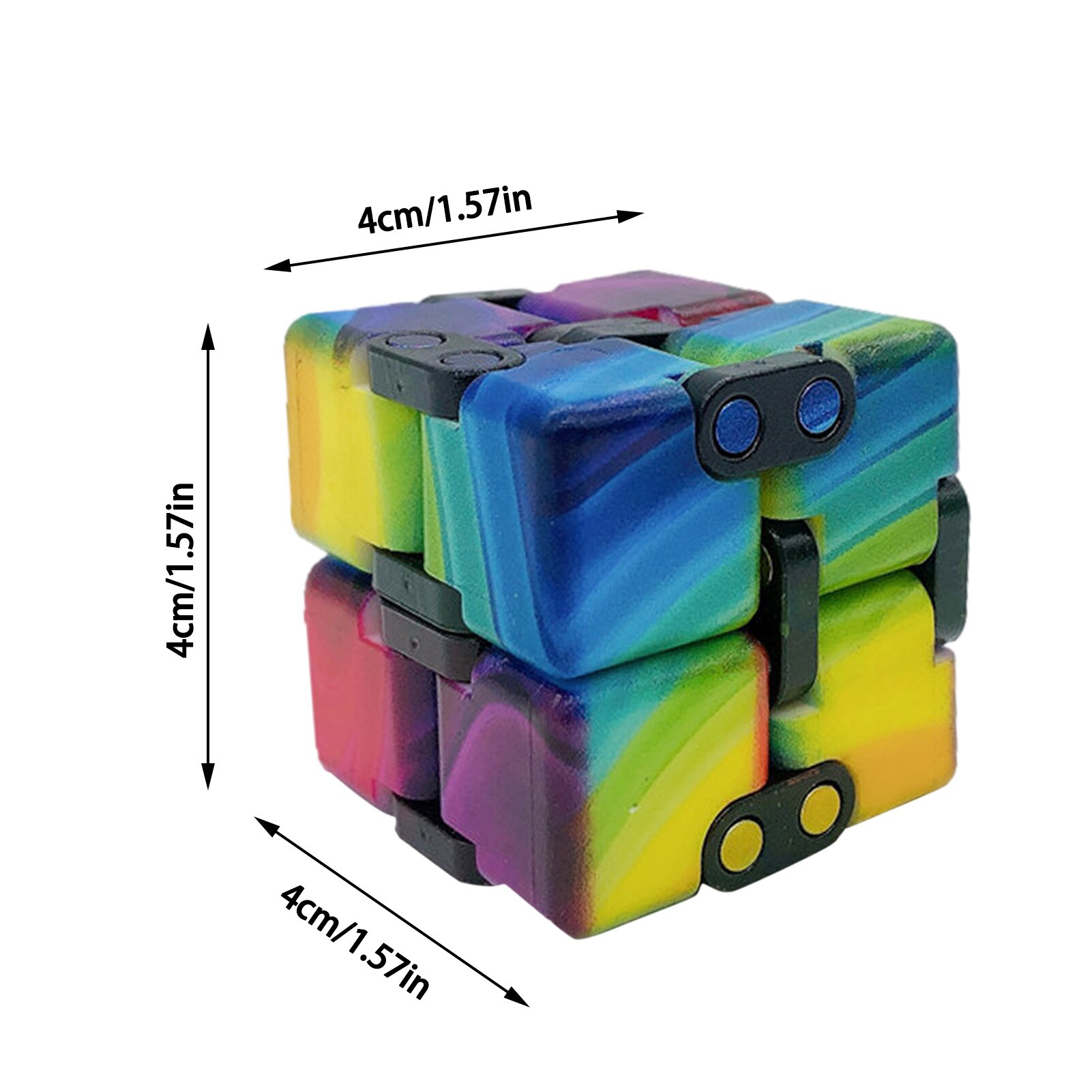 Creative Infinite Cube Infinity Cube Magic Cube Office Flip Cubic Puzzle Stop Stress Reliever Autism Toys 5 - Simple Dimple Fidget