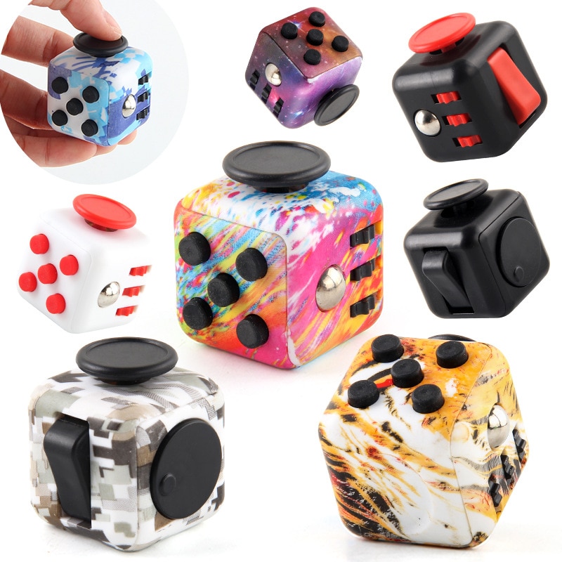 Fidget Toy Anti Stress Cubes Magiques Push Decompression Dice Rainbow Fingertip Hand Game Antiestress Relax Toys 1 - Simple Dimple Fidget