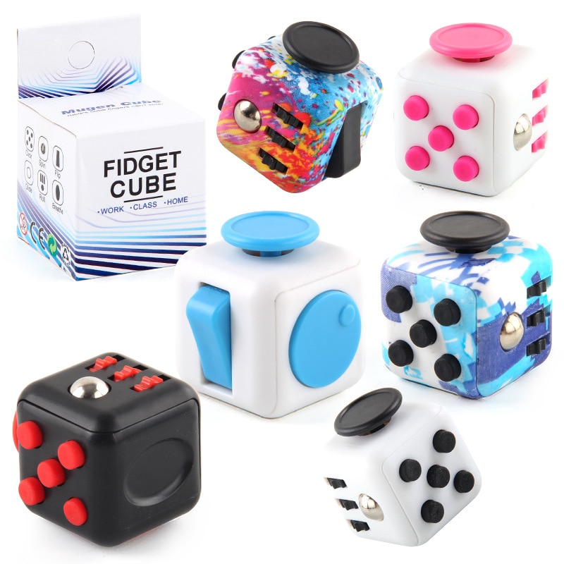 Fidget Toy Anti Stress Cubes Magiques Push Decompression Dice Rainbow Fingertip Hand Game Antiestress Relax Toys 2 - Simple Dimple Fidget