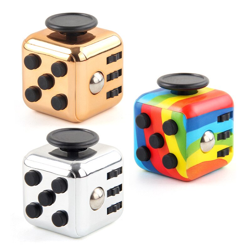 Fidget Toy Anti Stress Cubes Magiques Push Decompression Dice Rainbow Fingertip Hand Game Antiestress Relax Toys 3 - Simple Dimple Fidget