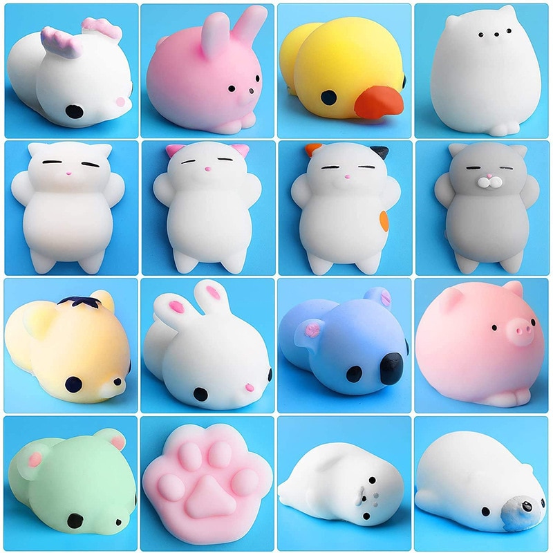 Kawaii Animals Squishy Mochi Fidget Toys Pack Anti Stress Relief Simple Dimple Sensory Brinquedos Juguetes Toys 1 - Simple Dimple Fidget