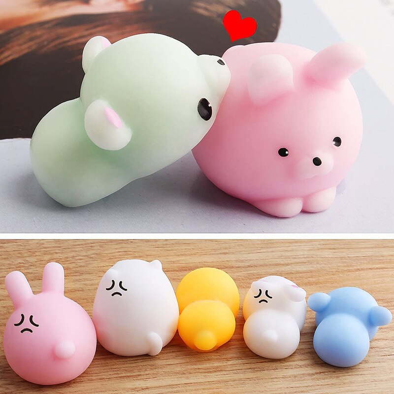 Kawaii Animals Squishy Mochi Fidget Toys Pack Anti Stress Relief Simple Dimple Sensory Brinquedos Juguetes Toys 3 - Simple Dimple Fidget