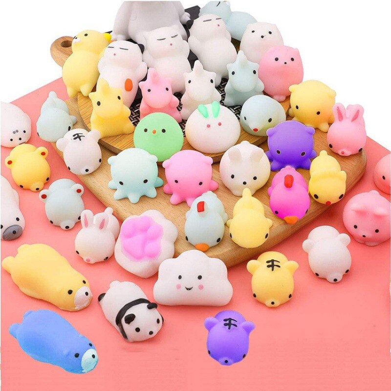 Kawaii Animals Squishy Mochi Fidget Toys Pack Anti Stress Relief Simple Dimple Sensory Brinquedos Juguetes Toys 4 - Simple Dimple Fidget