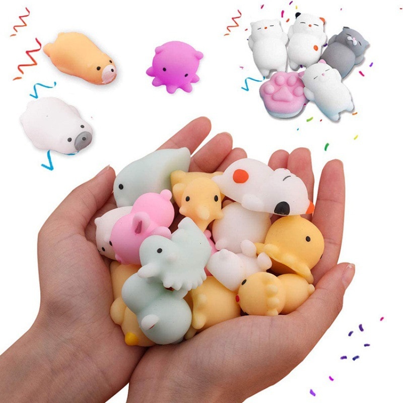 Kawaii Animals Squishy Mochi Fidget Toys Pack Anti Stress Relief Simple Dimple Sensory Brinquedos Juguetes Toys 5 - Simple Dimple Fidget