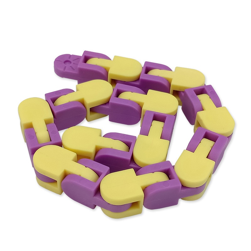 New 48 Knots Wacky Tracks Fidget Antistress Chain Toy For Children Bike Chain Stress Relief Bracelet 2 - Simple Dimple Fidget