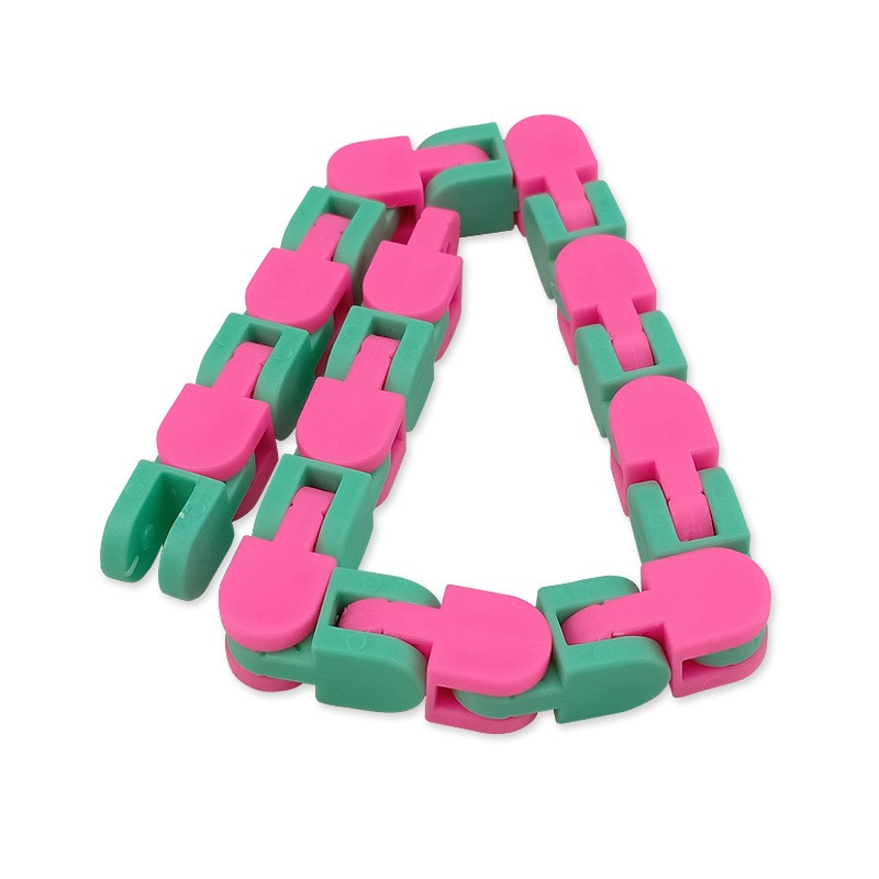 New 48 Knots Wacky Tracks Fidget Antistress Chain Toy For Children Bike Chain Stress Relief Bracelet 3 - Simple Dimple Fidget