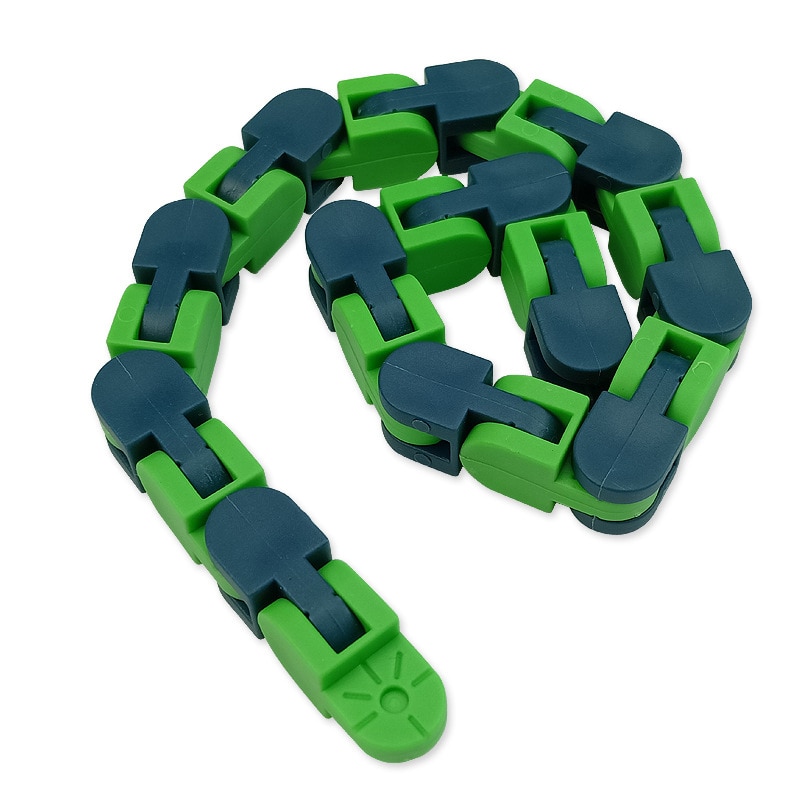 New 48 Knots Wacky Tracks Fidget Antistress Chain Toy For Children Bike Chain Stress Relief Bracelet 4 - Simple Dimple Fidget
