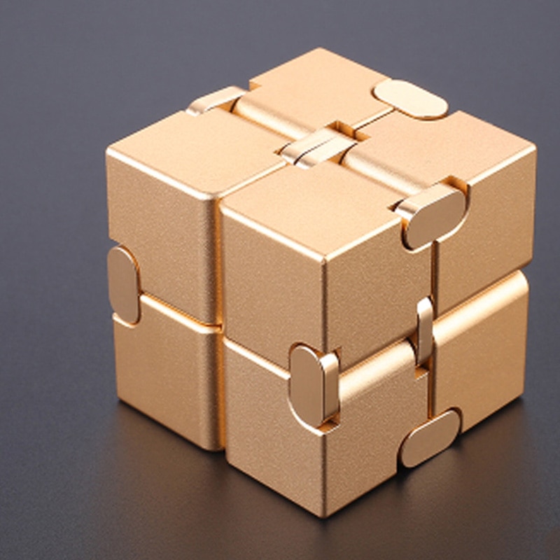 Stress Relief Toy Premium Metal Infinity Cube Portable Decompresses Relax Toys for Children Adults 3 - Simple Dimple Fidget