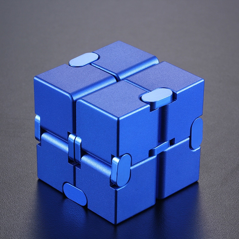 Stress Relief Toy Premium Metal Infinity Cube Portable Decompresses Relax Toys for Children Adults 4 - Simple Dimple Fidget