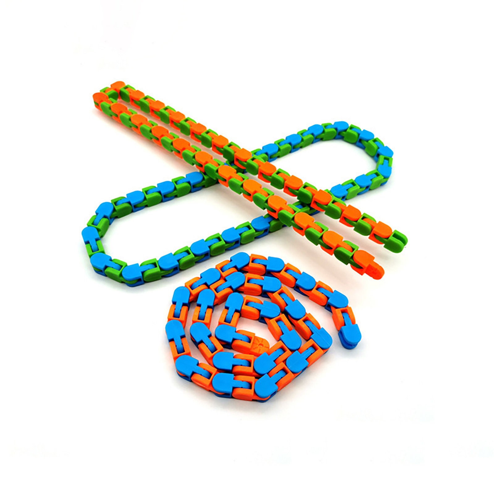 Toys Colorful Puzzle Sensory Tracks Snap And Click Fidget Toys Kids Fidget Toys Stress Relief Rotate 3 - Simple Dimple Fidget