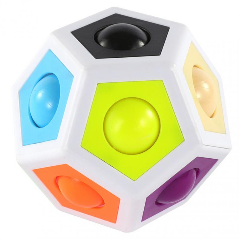Creative Antistress Magic Rainbow Ball Cube Football Popit Puzzle Ball Fidget Toys For Kids Adults Stress - Simple Dimple Fidget