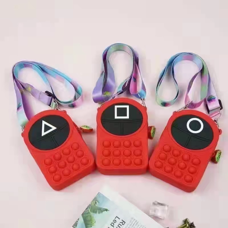 New Fashion Fidget Toys Push Bubbles Toy Squid games Coin Purse Wallet Ladies Bag Silica Simple 1 - Simple Dimple Fidget