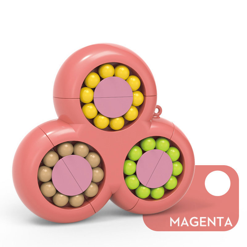 Rotating Magic Beans Cube Fingertip Fidget Toys Kids Adults Stress Relief Spin Bead Puzzles Children Education - Simple Dimple Fidget