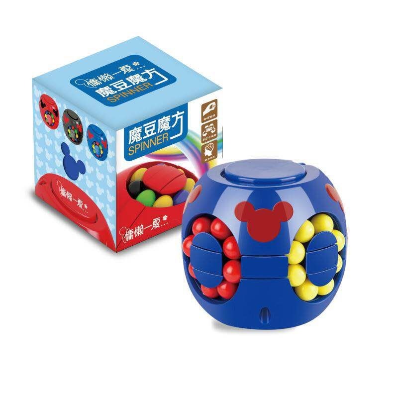 ZK60 2 IN 1 Fingertips finger spinner toy magic Cube Fingertip Gyro stress relief creative puzzles 4 - Simple Dimple Fidget