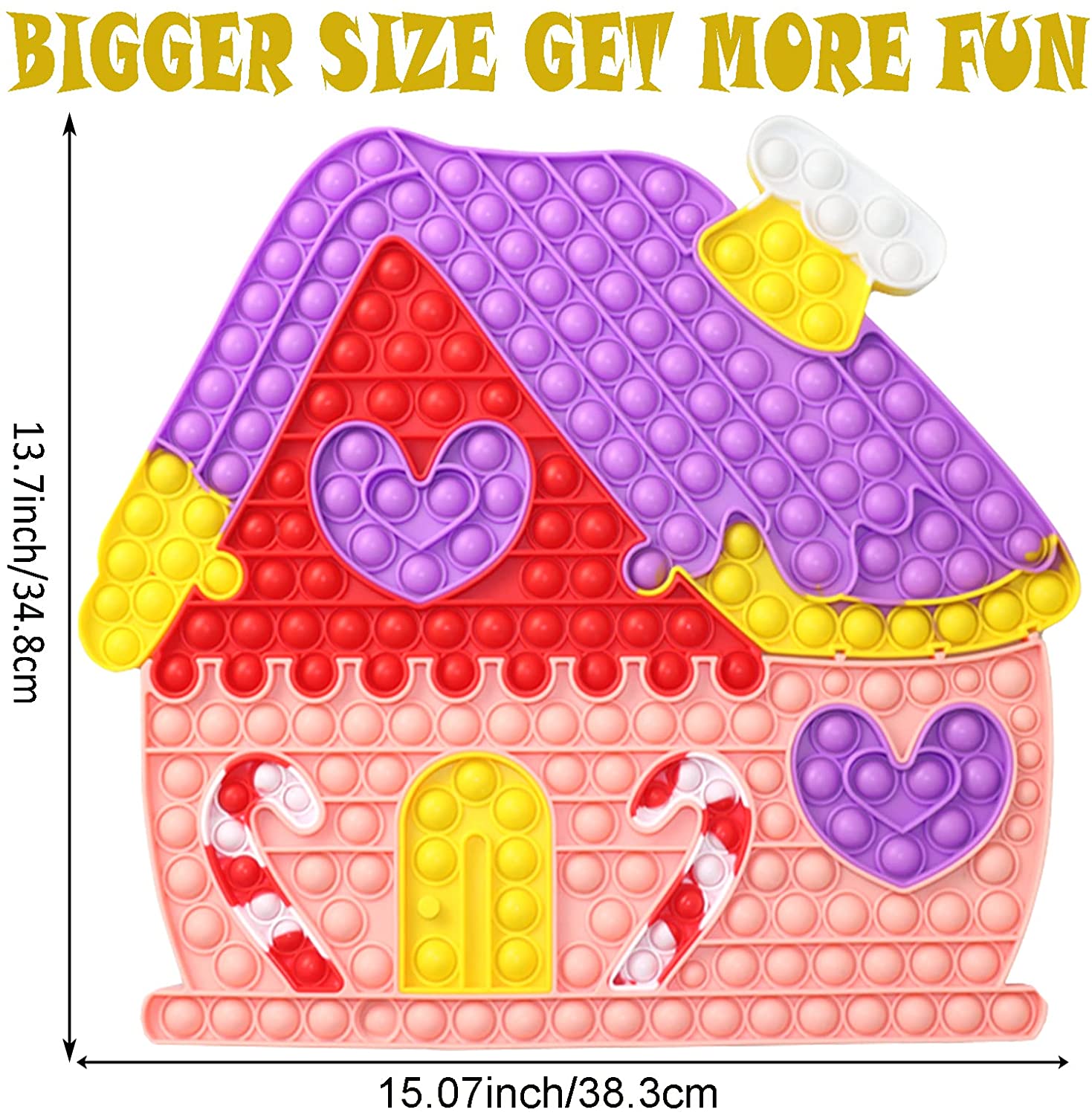 Big Christmas House Huge Fidget Toys Jumbo Jigsaw Puzzle Game Push Large Fidget Sensory Toys Giant 2 - Simple Dimple Fidget