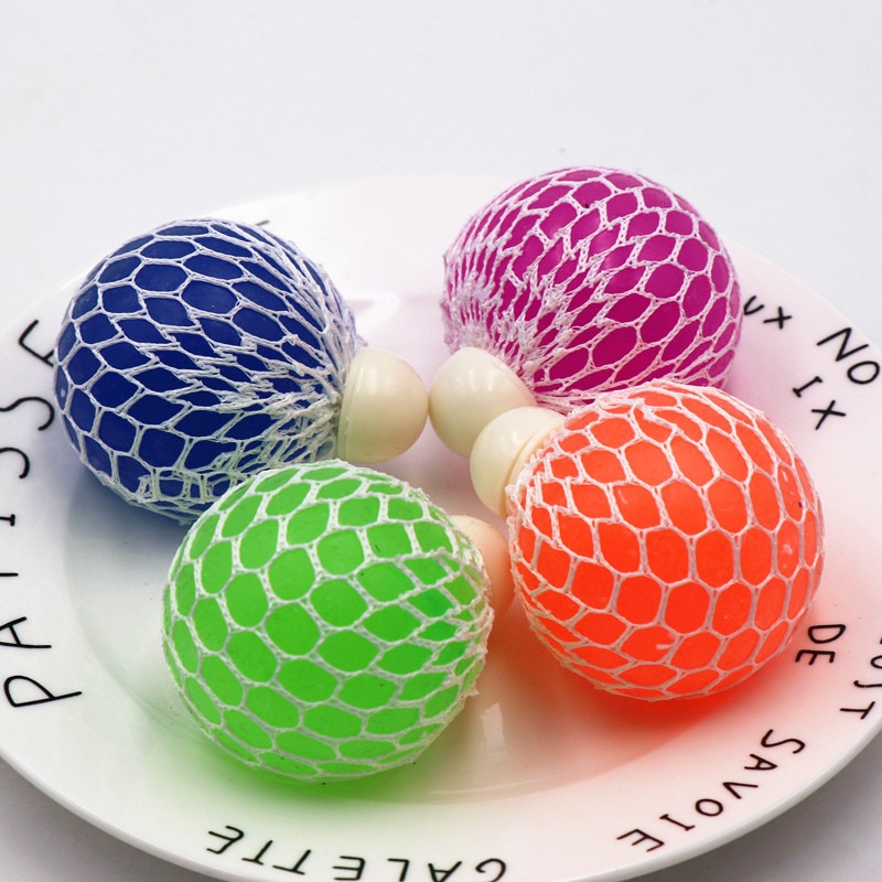 Fidget Toys Stress Relief Sensory Toy Mesh Squishy Balls for Autism Anxiety ADHD Kids Adults School 3 - Simple Dimple Fidget